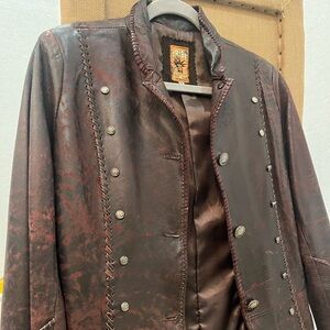 Tribe America Leather Coat Jacket